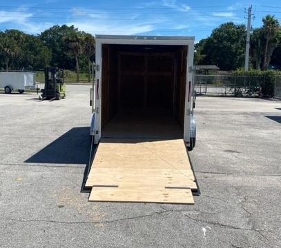 Douglas Trailers 6x14 TA Trailer - White, Ramp, Side Door - Image 4