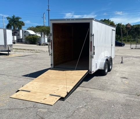 Douglas Trailers 6x14 TA Trailer - White, Ramp, Side Door - Image 6