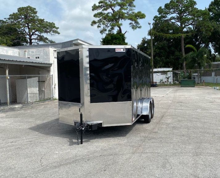 Douglas Trailers 7x14 TA Trailer - Black, Ramp, Side Door - Image 2