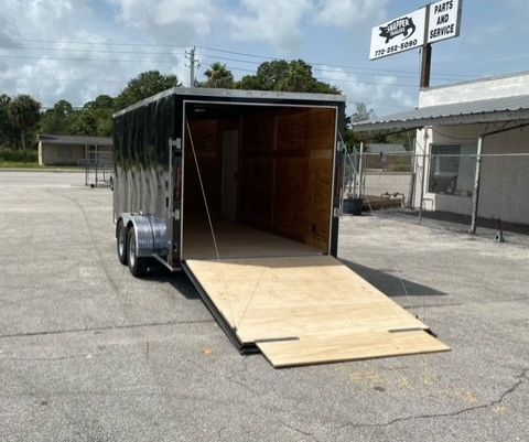 Douglas Trailers 7x14 TA Trailer - Black, Ramp, Side Door - Image 4