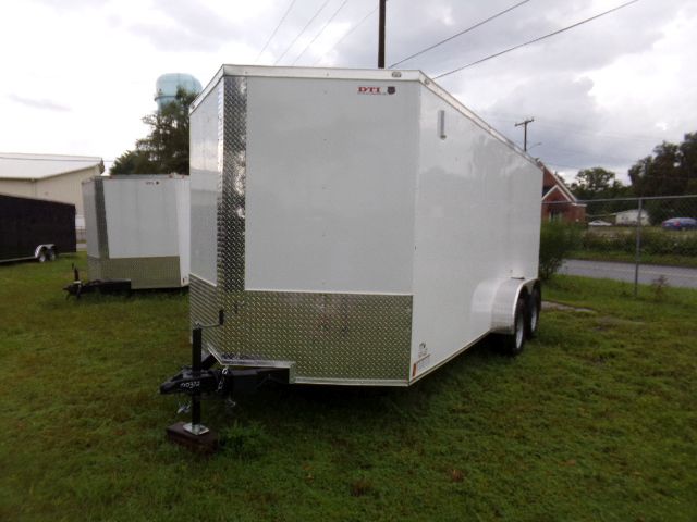Douglas Trailers 7x16 TA Trailer - White, Ramp, Side Door - Image 2