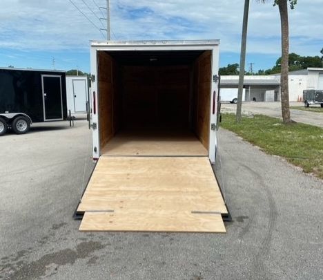 Douglas Trailers 7x16 TA Trailer - White, Ramp, Side Door - Image 5
